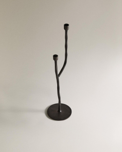 Zara Home Подсвечник из металла, цвет чёрный, 41 см