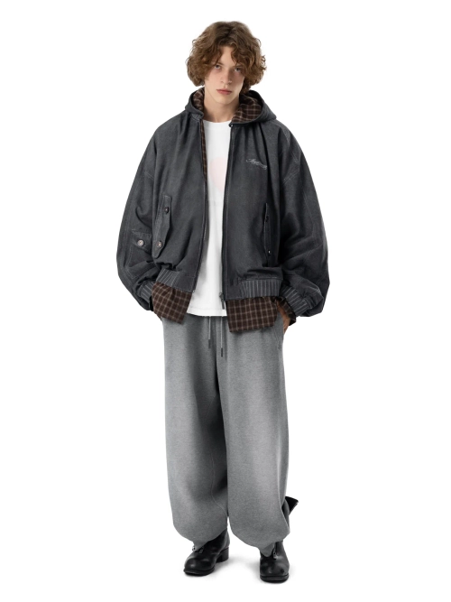Бомбер с капюшоном двусторонний MADFRENZY Oversized