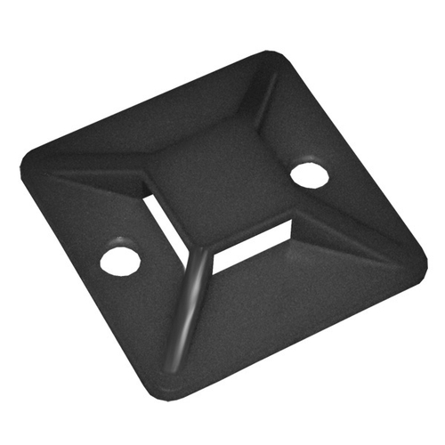 Площадка самоклеящаяся 20х20 черная под хомуты [уп.20шт] ИЭК UHP31-20-020