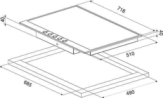 Электрическая варочная панель Smeg p775-1