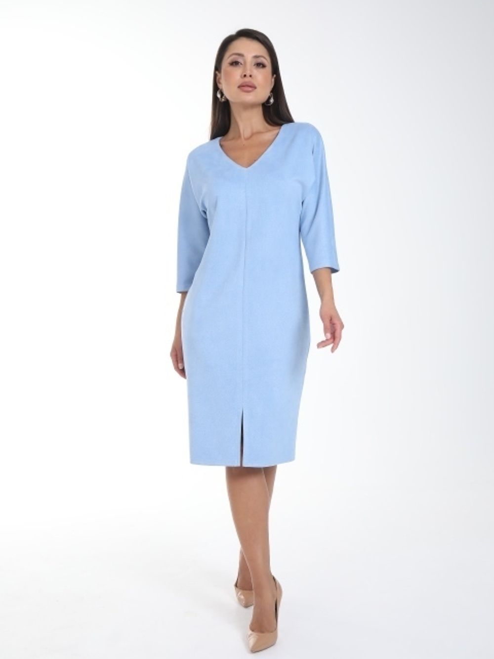 Платье Теплые объятия (вельвет,небесный) Diolche