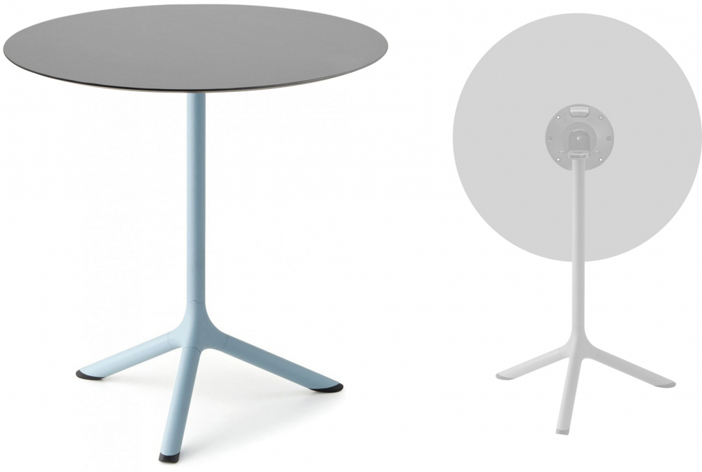 Стол ламинированный обеденный складной Scab Design Tripe Folding, голубой, светло-серый