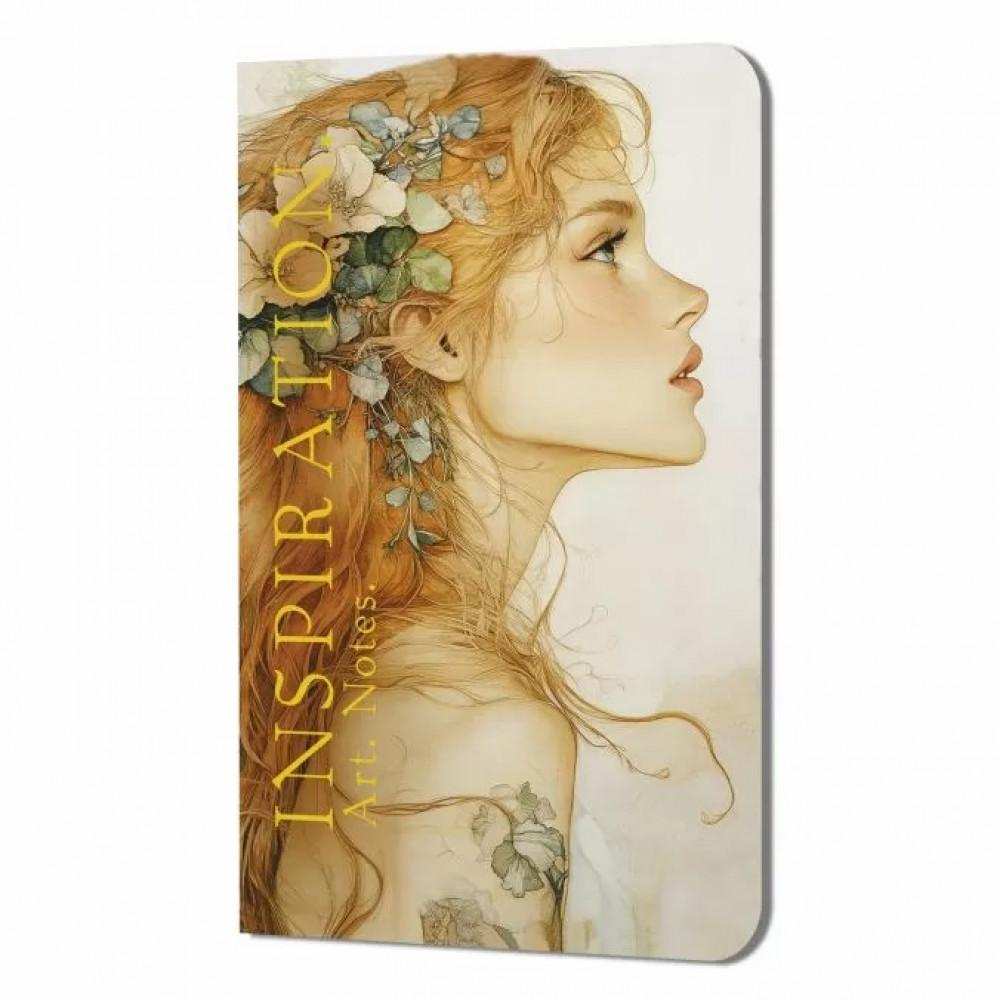 Блокнот 130х210мм. 32л. "Inspiration. Art. Notes. Россетти. Девушка с цветами в волосах" (Контэнт)