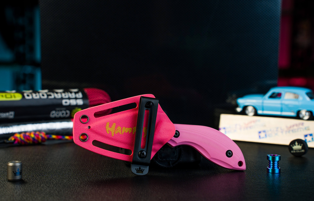 Туристический нож Hammy Elmax StoneWash Pink Kydex