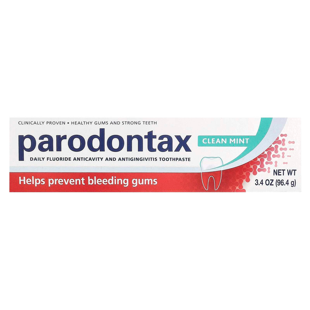 Parodontax, Ежедневная зубная паста с фтором от кариеса и десен, чистая мята, 96,4 г (3,4 унции)