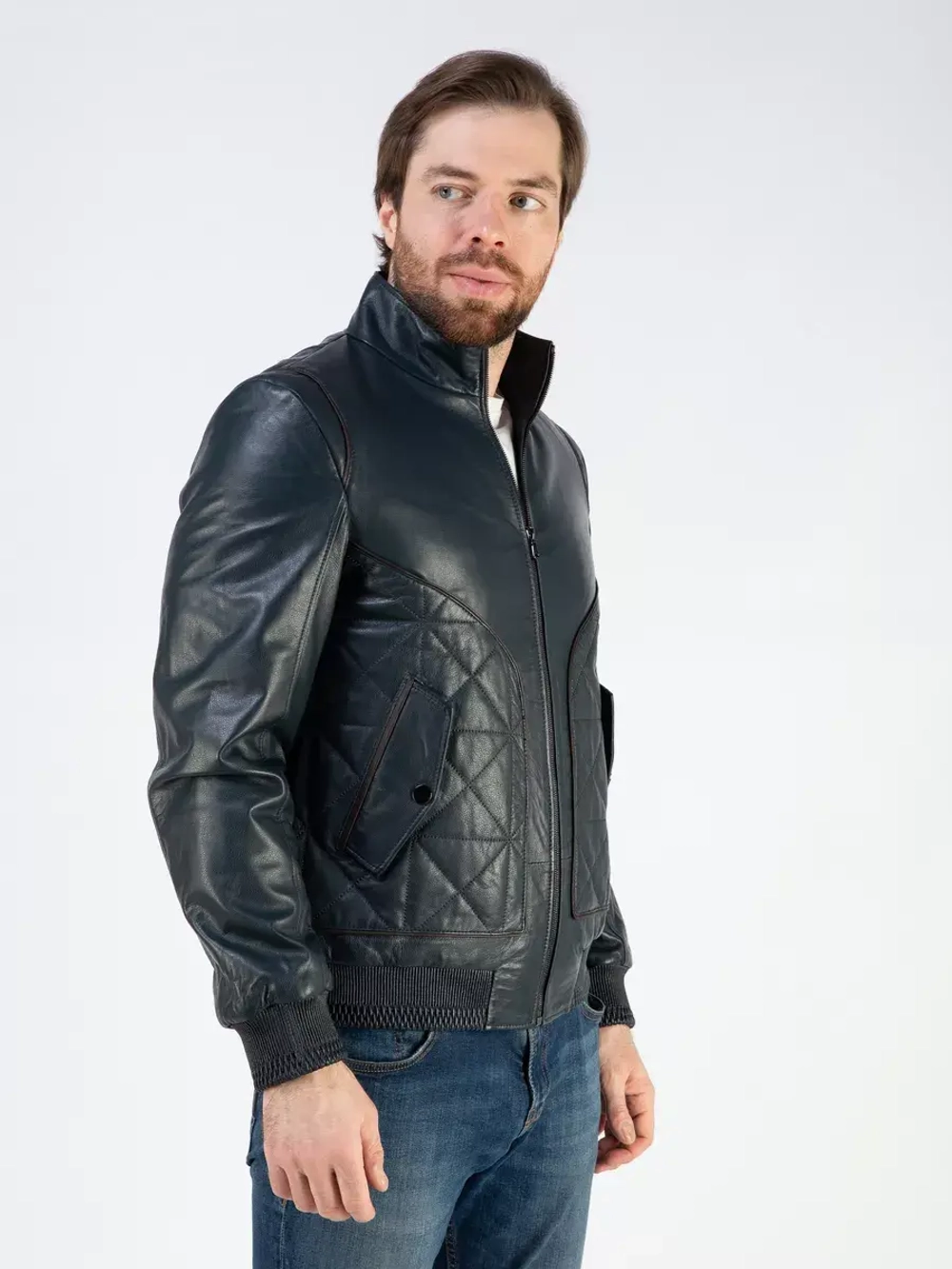 Кожаная куртка демисезонная