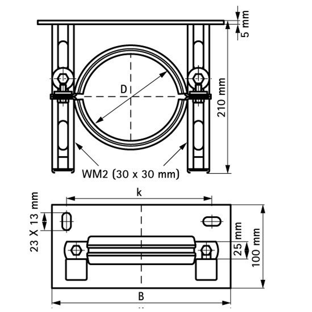 Консоль опорная Walraven BIS D110 DN100 оцинк.сталь 4323100