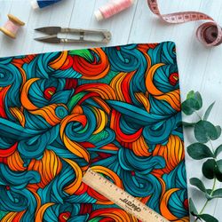 Ткань премиум интерлок эклектичные пятна эмоций