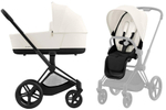 Коляска 3 в 1 Cybex Priam IV Matt Black complete и автокресло Cloud T i-Size Cozy Beige Plus Off White