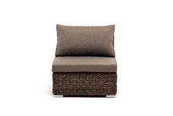 "Лунго" трансформирующийся диван из искусственного ротанга (гиацинт), цвет коричневый
