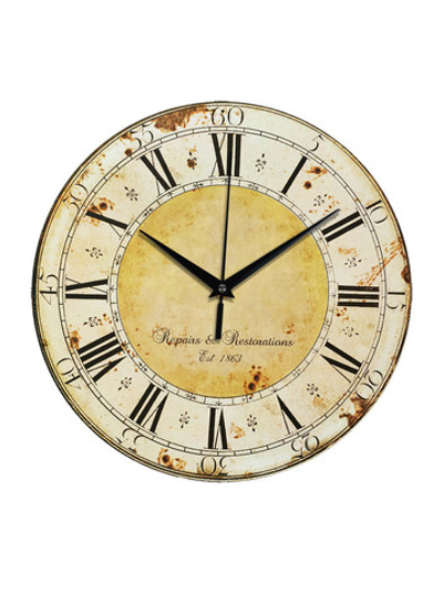 Часы настенные деревянные IDEAL "ВИНТАЖ", 30 см, бесшумные Декор для дома, подарок