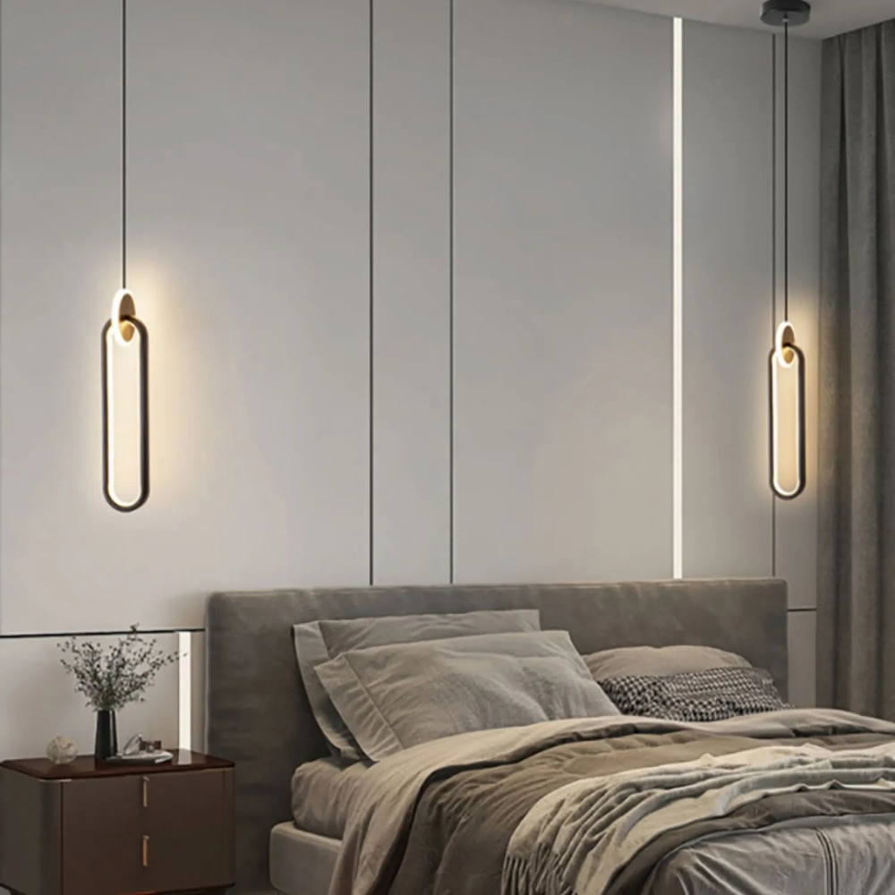 Светильник подвесной светодиодный Lanbos, 6 Вт LED, черный, скрепка