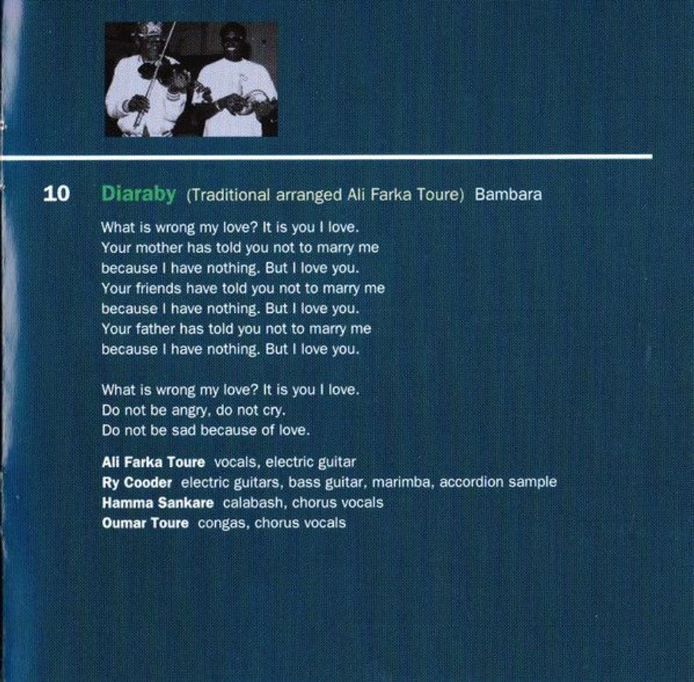 Ali Farka Toure & Ry Cooder: Talking Timbuktu (CD)