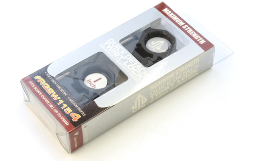 Кольца UTG Max Strength 25,4мм на Weaver, быстросъемные, средние (RG2W1154)