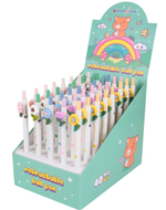 Ручка шарик. автомат. "Flowers" синяя, корпус белый (Darvish)