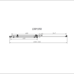 Душевая дверь Комо-Н (Como-N) VDS-4CN130CLB, 1300, черный, стекло прозрачное