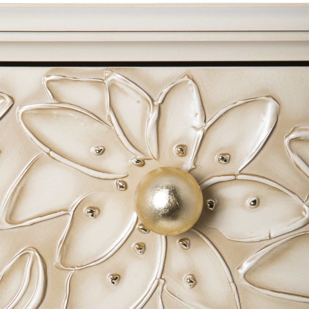 Комод Терра-4 с 4 ящиками Айвори Мраморное Золото