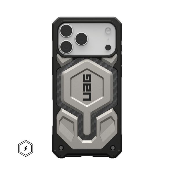 Чехол Uag Monarch Pro Case для iPhone 17 Pro Max, Красный | Carbon Fiber Mallard/Red/Monarch Pro
