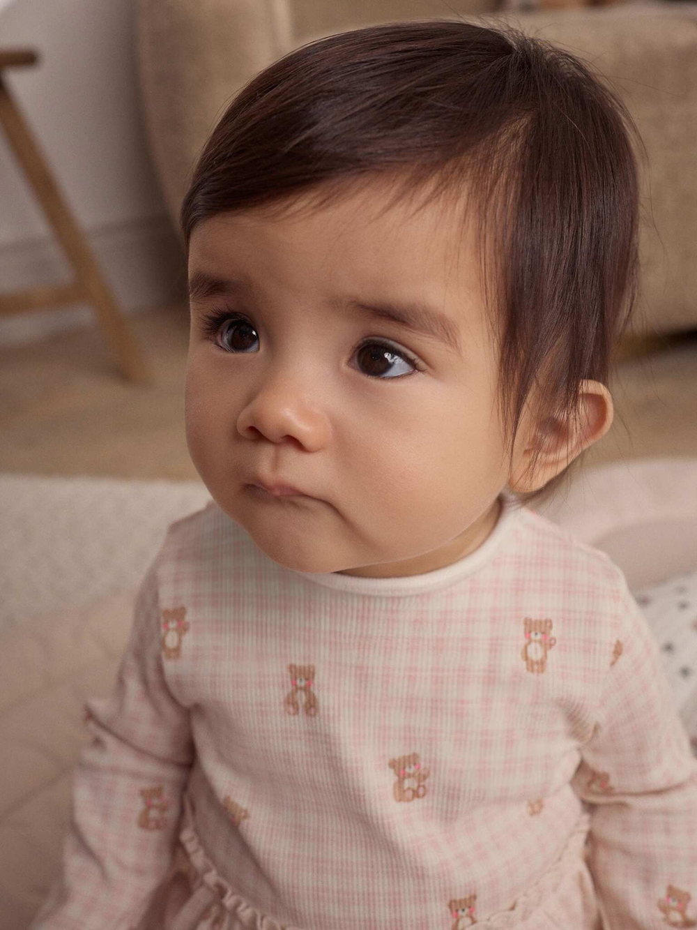 Платье и спортивные брюки в комплекте для девочек Next E66-456, Бежевый