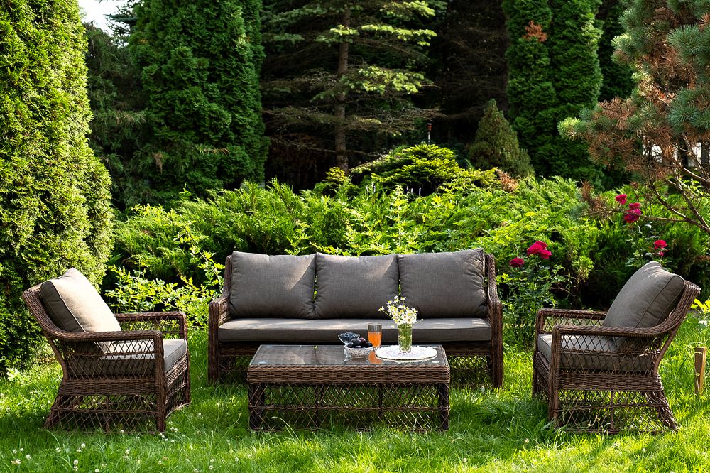 "Гранд Латте" лаунж-зона из искусственного ротанга, цвет коричневый