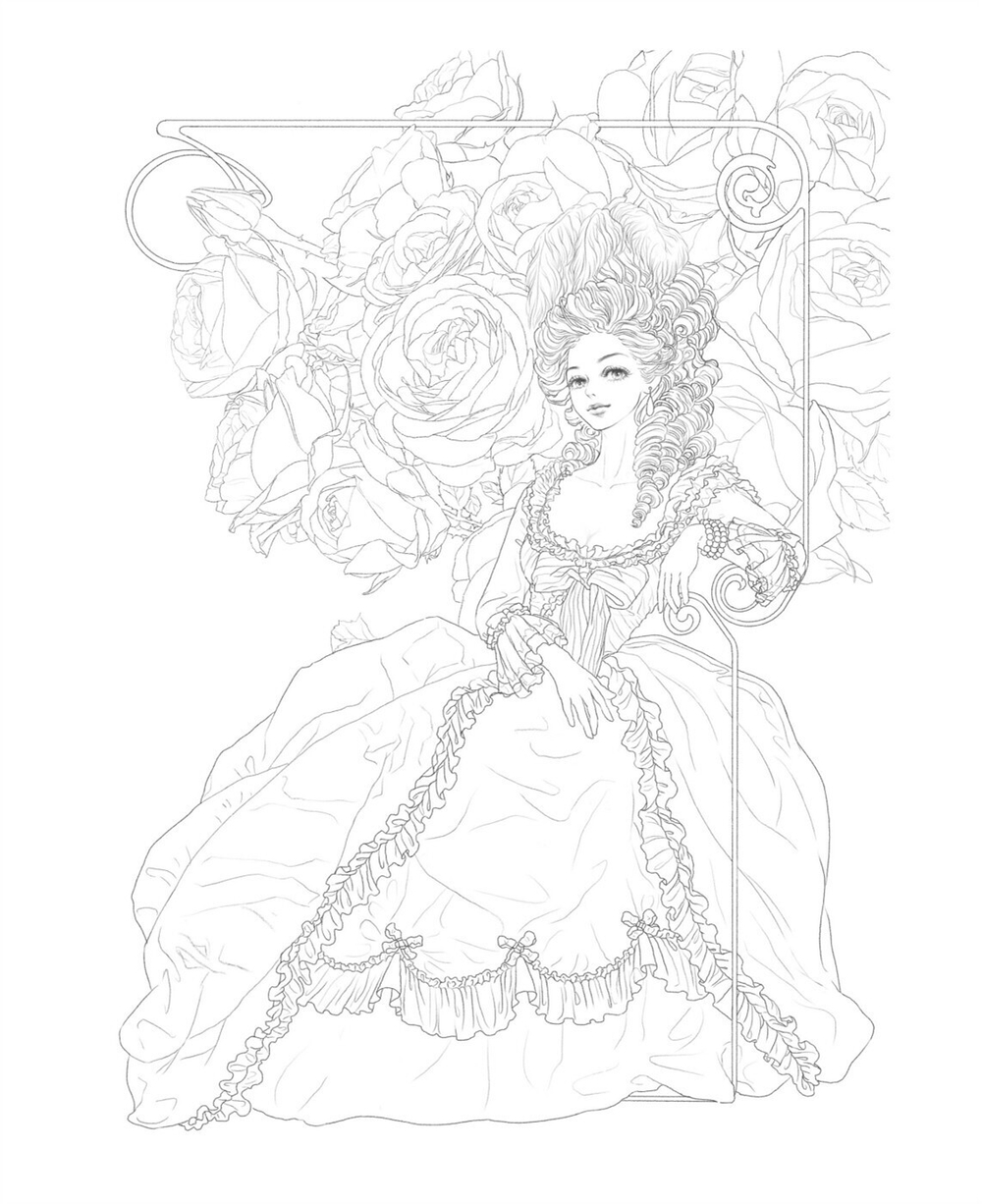 Guardian fairy of a strange garden. Coloring Book