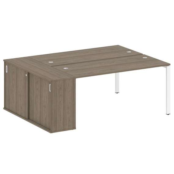 Метал Систем Рабочая станция с шкафом-купе на П-образном м/к БП.РС-СШК-1.4 Т