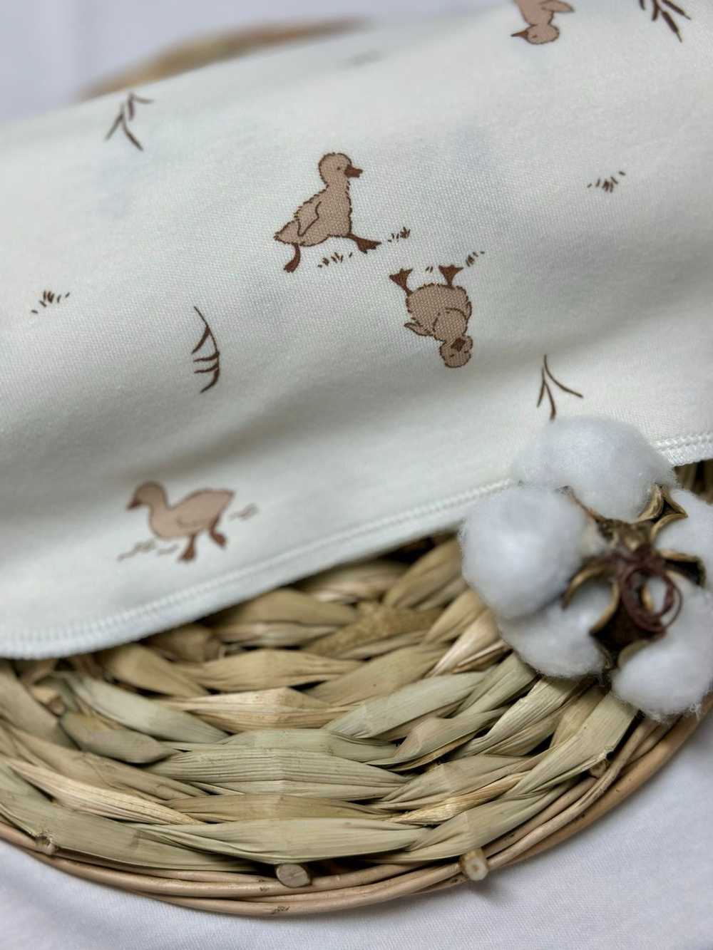 Пеленка Утята/Экрю 85*130