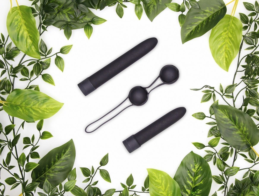 Черные вагинальные шарики Geisha со шнурком (Цвет: черный)