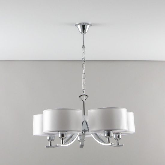 CL466150 Эвита Хром+Белый Св-к Люстра