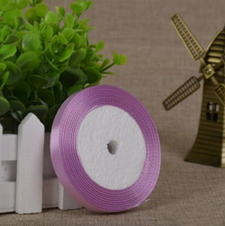 Лента атласная 12 мм  (23 метра, цвет №69   сиреневый)