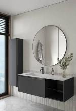 Тумба с раковиной Armadi Art QUATRO 6 120 ANTHRACITE/профиль ANTHRACITE