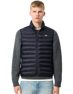 Мужская теннисная жилетка Lacoste Water Repellent Puffed - navy blue