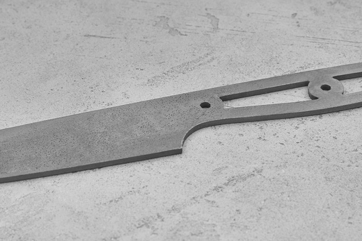 Заготовка для ножа, сталь M390 2,6мм. Модель "Аппарель НУ135" с клинком 135мм, ТО 62-63HRC