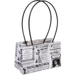 Пакет для цветов и подарков «Газета» 22*13,5*10 см