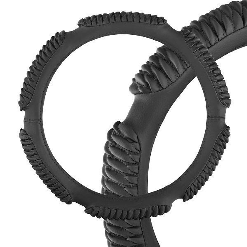 Оплетка руля M 37-38 см спонж (6 подушек) черная ribby (SKYWAY)