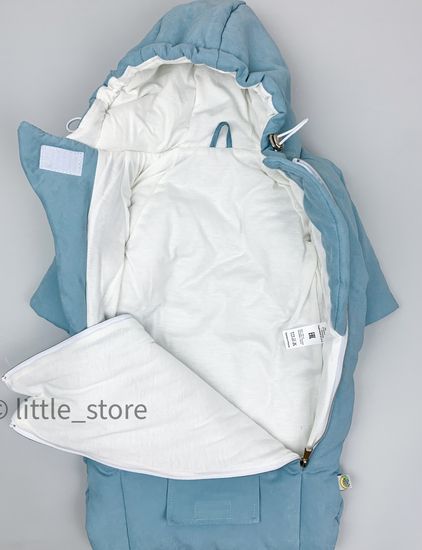 Конверт-комбинезон демисезонный "Уно" голубой