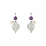 Серьги листья Ester Bijoux Берёза F802-S BW