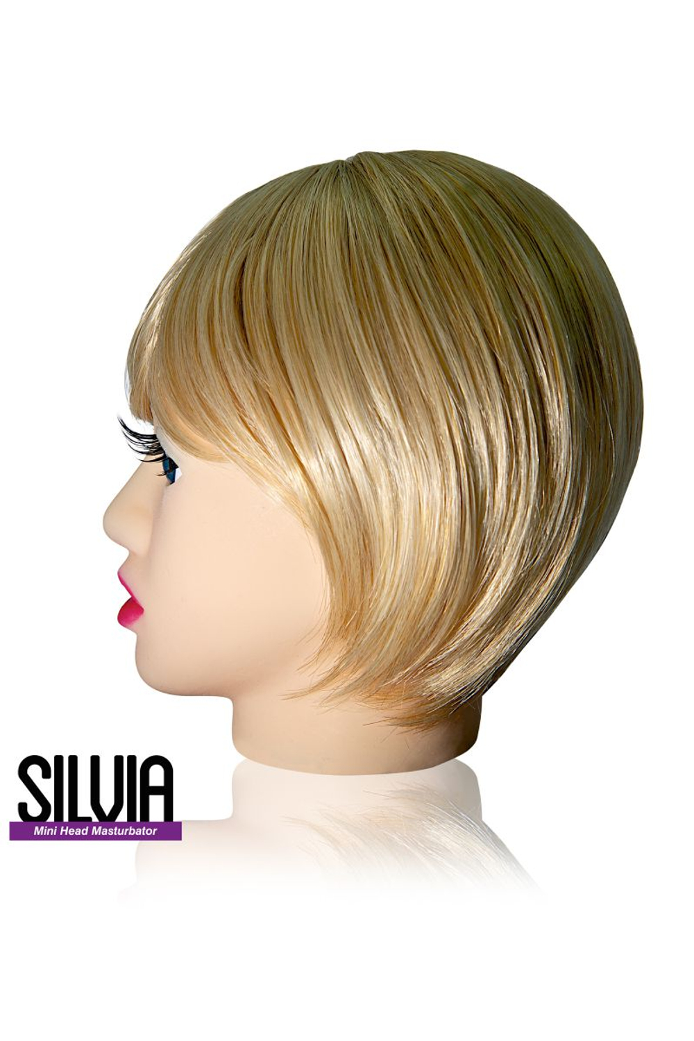 Мастурбатор в форме головы Silvia (Цвет: телесный)