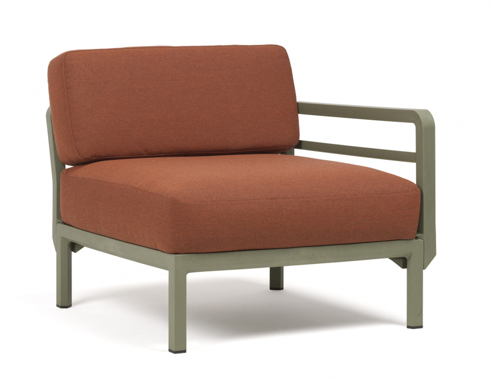 Диван пластиковый с подушками Nardi Maximo 2, кактус, корица