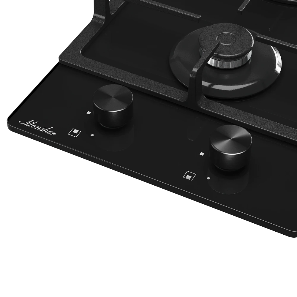 Встраиваемая газовая варочная панель Monsher MGG 33 Noir