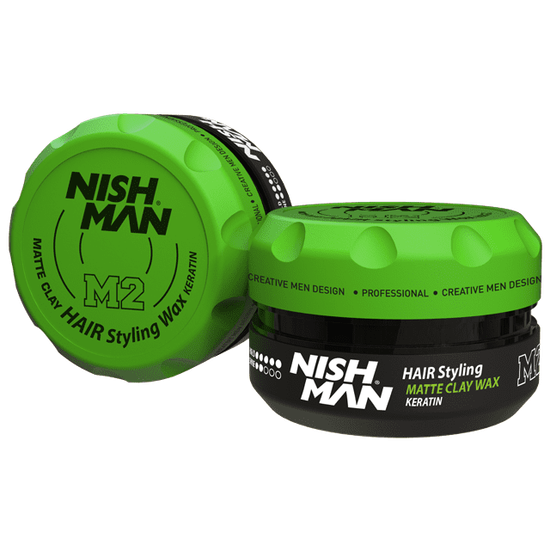 Матовая глина для укладки волос Nishman Matte Clay Hair Styling Wax Keratin M2 100мл