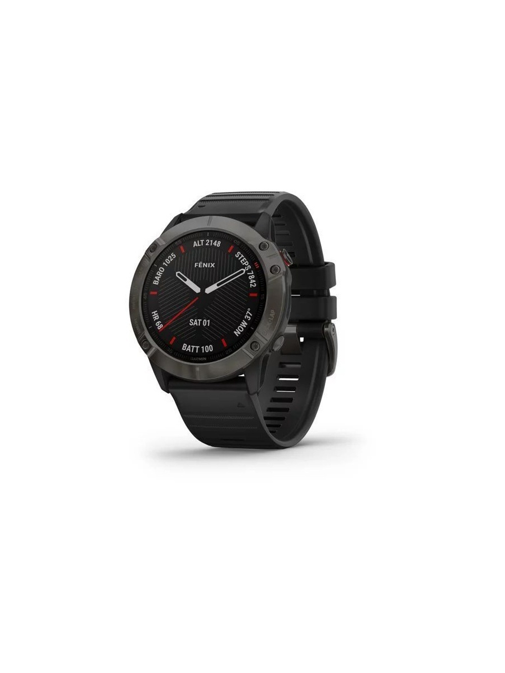 Garmin Fenix 6X Sapphire серый DLC с силиконовым ремешком (010-02157-11)