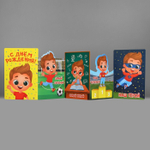 Поздравительная открытка с раскраской «Нашему герою», 12 × 18 см