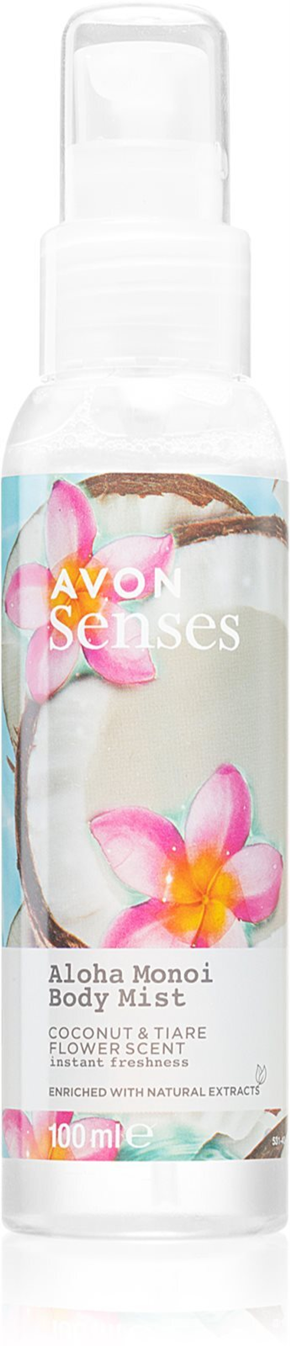 Avon Senses Aloha Monoi - освежающий спрей для тела /   100  ml  / GTIN 2800146322084
