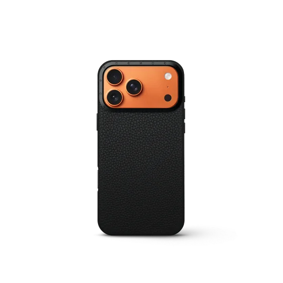 Чехол для iPhone 17 - Зернистая кожа - чёрный