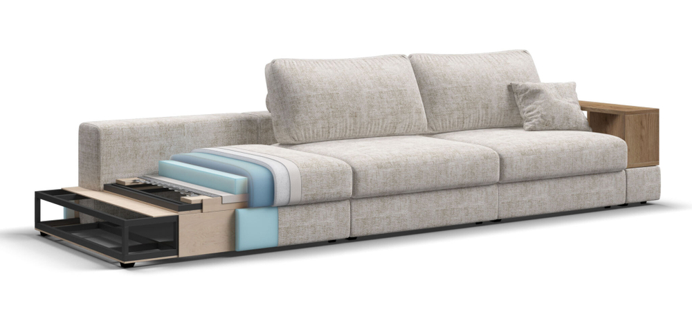 Диван-кровать BOSS MODOOL MAX шенилл IQ кварц