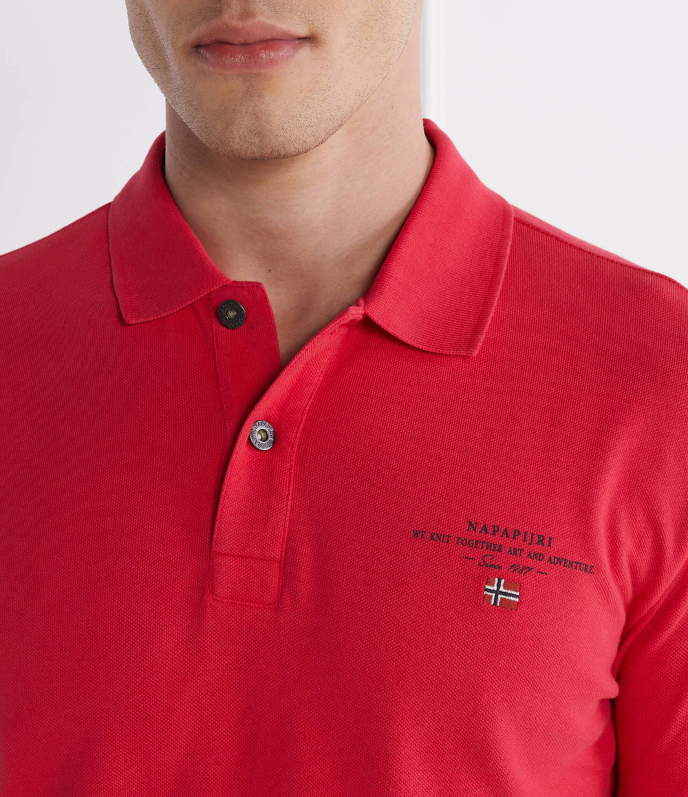 Поло ELBAS Napapijri - малиновый(NP0A4GDL)