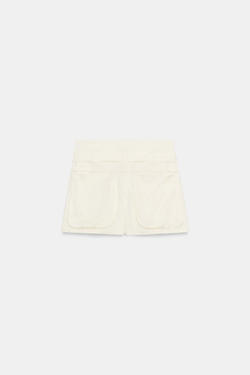 ZARA ШОРТЫ С ВЫШИВКОЙ — ZW COLLECTION, ЭКРЮ/БЕЖЕВЫЙ