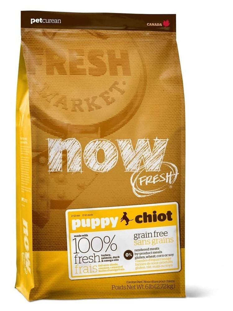 Now Fresh 230г корм для Щенков, беззерновой, с индейкой, уткой и овощами