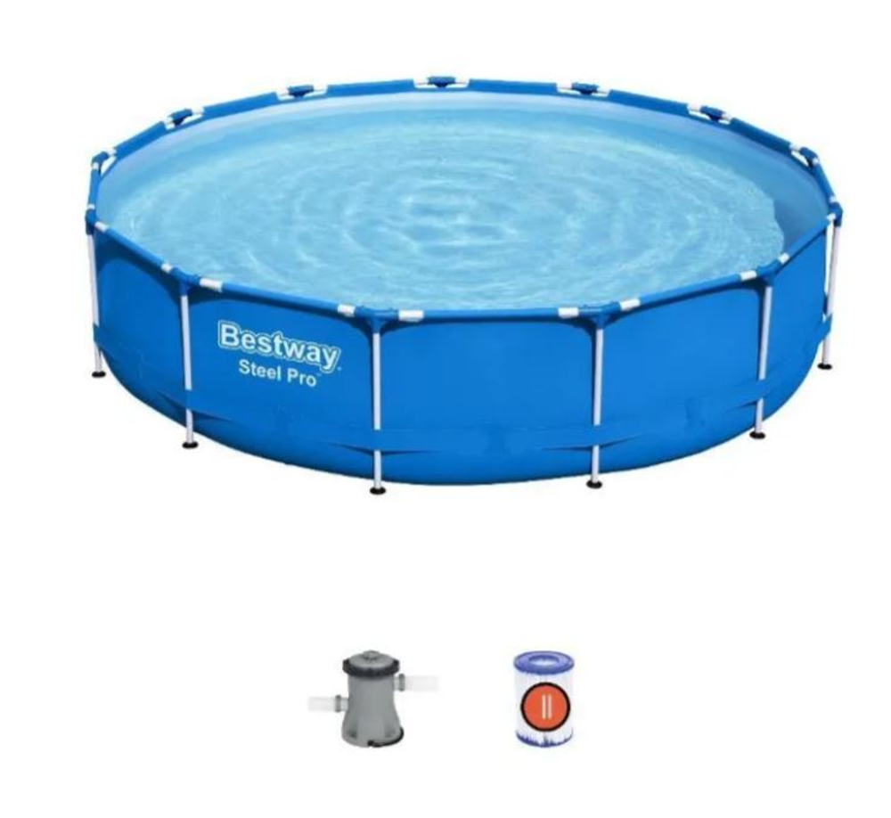 Бассейн BW Steel Pro 396х84см, 8680л, фил.-насос 2006л/ч